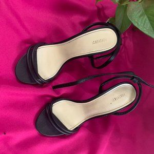 Black high heel sandals